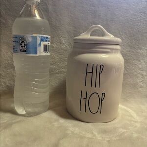 Rae Dunn White Ceramic 'Hip Hop' Jar